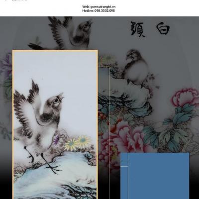 BỘ BÌNH CẢNH HỌA TIẾT CHIM – HOA